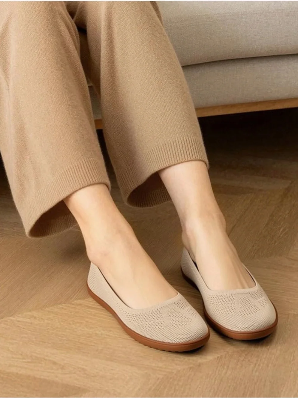 Dream Pairs Ballet Flats Women’s Size 11 - Nude Beige Wide Toe Arch Support